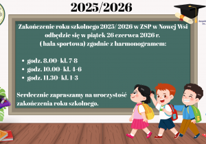 Zakończenie roku szkolnego 2025/2026 - plakat