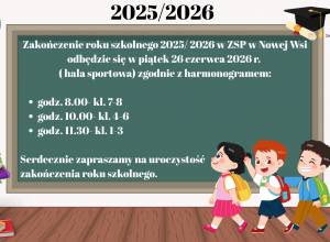 Zakończenie roku szkolnego 2025/2026