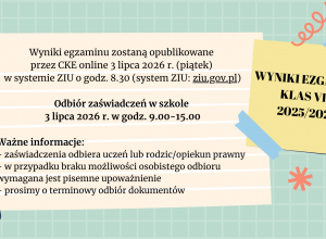 WYNIKI EZGAMINU KLAS VIII 2025/2026