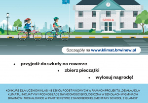 Plakat promujący akcję Rowerem do szkoły
