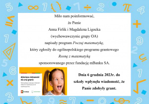 Grant programu Poczuj matematykę