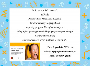 Grant dla programu Poczuj matematykę